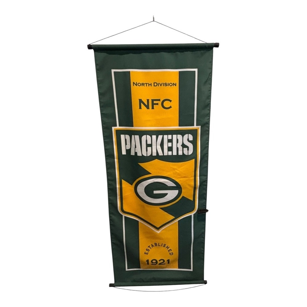 Green Bay Packers Banner North Division NFC Established 1921 Decor
